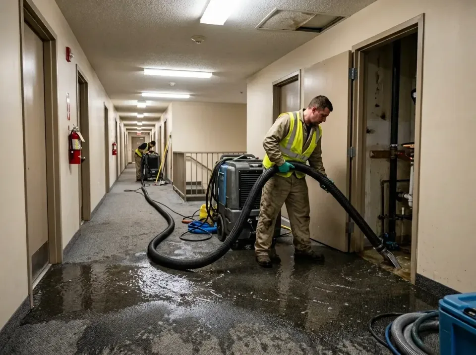 multi-unit-apartment-hallway-f-005 — frequently asked questions, Emergency Burst Pipe Water Extraction & Removal in White Ci…